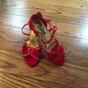 Red salsa/ballroom shoes